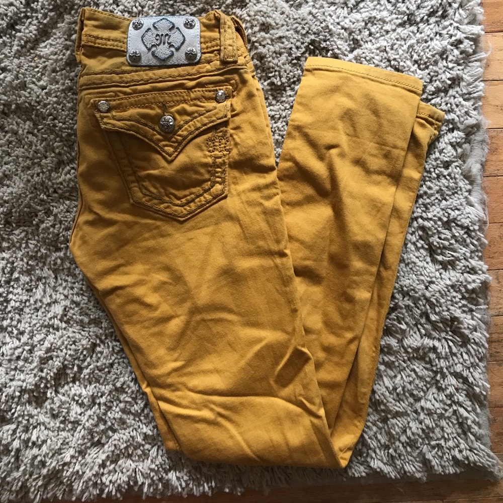 Miss Me Yellow Skinny Jeans